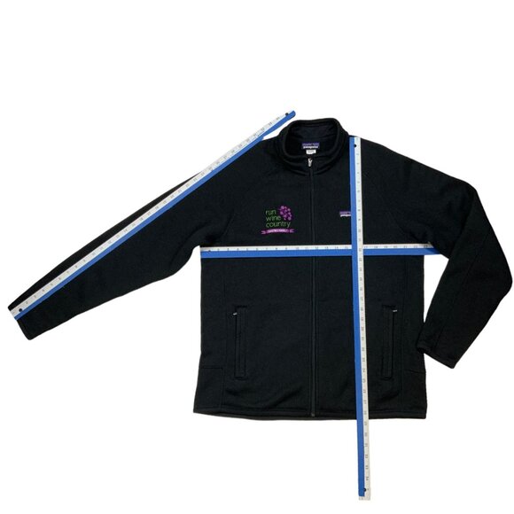 Patagonia Mens Better Sweater Jacket L Black Run Wine Country Abbvie Zip Front - Picture 5 of 11